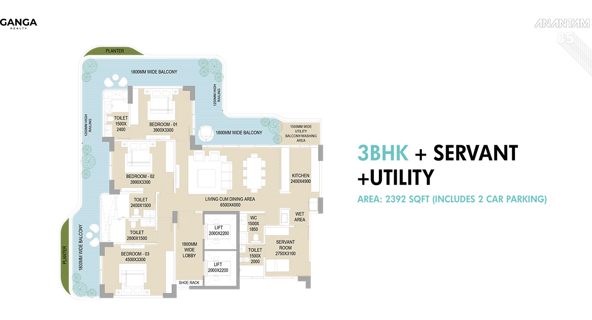 Ganga Realty Anantam Floor Plans