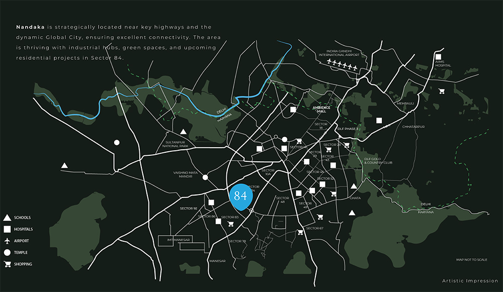 Ganga Realty Nandaka Location Map