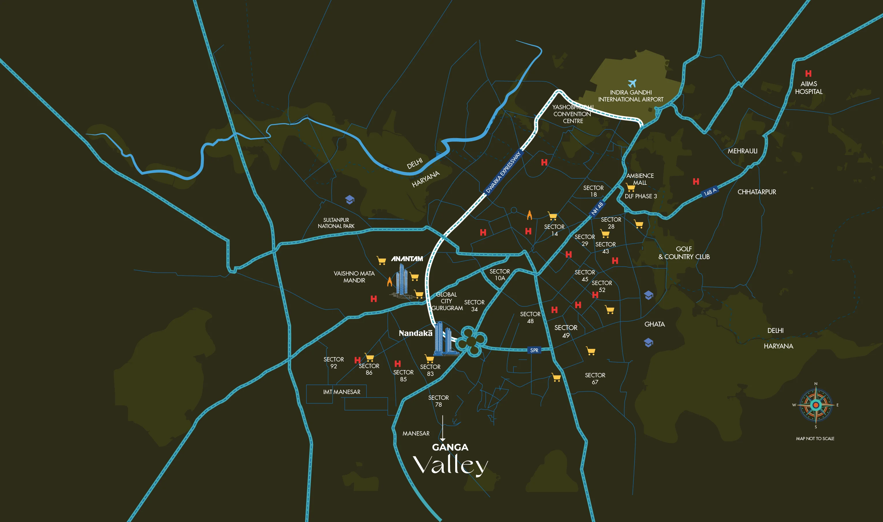 Ganga Realty Nandaka Location Map